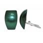 Preview: Clip Ohrring 27x17mm Trapez grün-metallic glänzend Kunststoff-Bouton