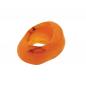 Preview: Tuchring 33x25mm Kunststoff Ringperle unrund 17mm-Loch orange-marmoriert matt