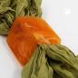 Preview: Tuchring 45x36x18mm Sechseck orange-marmoriert matt Kunststoff