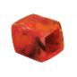 Preview: Tuchring 45x36x18mm Sechseck rot-marmoriert glänzend Kunststoff