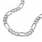 Preview: Armband 4,8mm Figarokette flach Silber 925 19cm