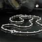 Mobile Preview: Kette 1mm runde Schlangenkette mit Kugeln symmetrisch Silber 925 45cm