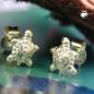 Mobile Preview: Ohrstecker Ohrring 7x5,5mm Schildkröte glänzend diamantiert 9Kt GOLD