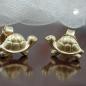 Mobile Preview: Ohrstecker Ohrring 10x6mm Schildkröte matt-glänzend 9Kt GOLD