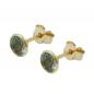 Mobile Preview: Ohrstecker Ohrring 5mm synthetischer Aquamarin 9Kt GOLD