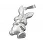 Mobile Preview: Anhänger Hase 20x10mm Silber 925
