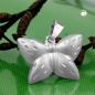 Mobile Preview: Anhänger 11x16mm Schmetterling matt-glänzend diamantiert Silber 925