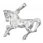 Preview: Anhänger 32x25mm großes Pferd massiv ausgeformt glänzend Silber 925