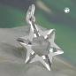Preview: Anhänger 18x13mm David-Stern matt diamantiert Silber 925