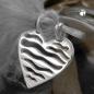 Mobile Preview: Anhänger 21mm Herz mit 2 Ösen glänzend Silber 925