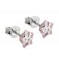 Mobile Preview: Stecker 6mm Stern Zirkonia rosa Silber 925