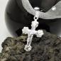 Preview: Anhänger 20x15mm Kreuz mit Jesus glänzend Silber 925