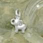 Preview: Anhänger 8x9mm kleiner Elefant vollplastisch glänzend Silber 925