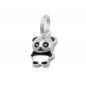 Preview: Anhänger 9x7mm kleiner Pandabär glänzend schwarz lackiert Silber 925
