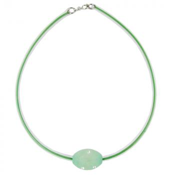 Kette, Olive mint-kristall, Schlauch