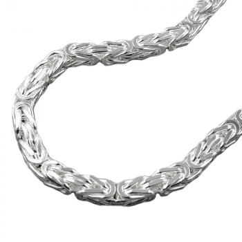 Armband 5mm Königskette vierkant glänzend Silber 925 21cm
