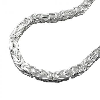 Armband 6mm Königskette vierkant glänzend Silber 925 ca. 21cm