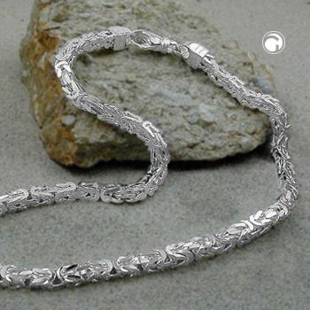 Kette 6mm Königskette vierkant glänzend Silber 925 55cm