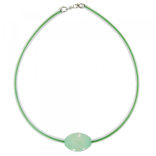 Kette, Olive mint-kristall, Schlauch