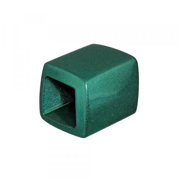 Tuchring 45x36x18mm Sechseck grün-metallic glänzend Kunststoff
