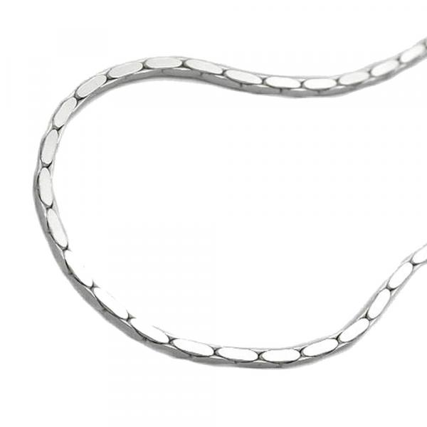 Halskette 1x1mm Kobrakette 4x diamantiert Silber 925 45cm